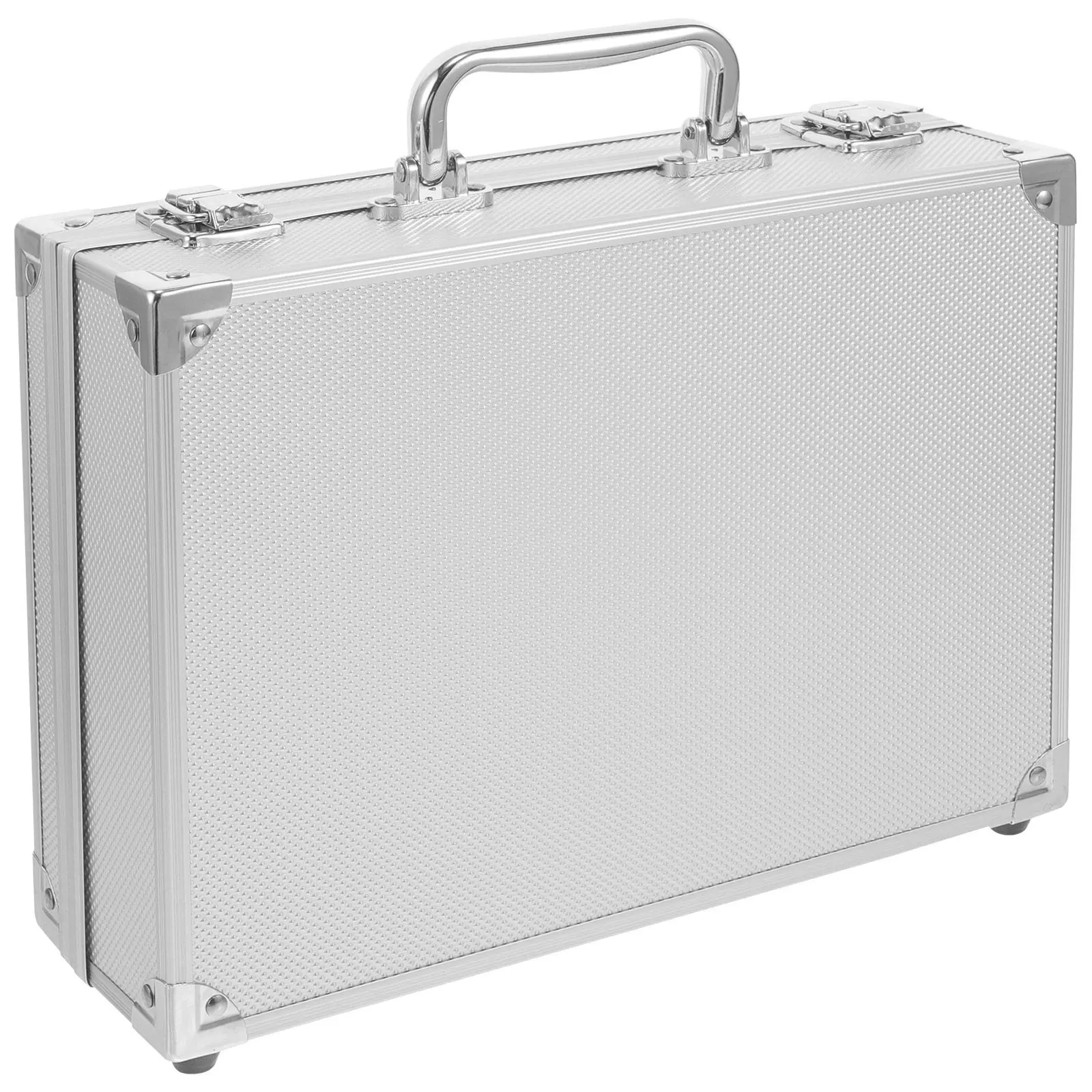 

Portable Aluminum Alloy Toolbox Sound Card Case for Men Silver Briefcase Storage Container Tool Box Metal Suitcase