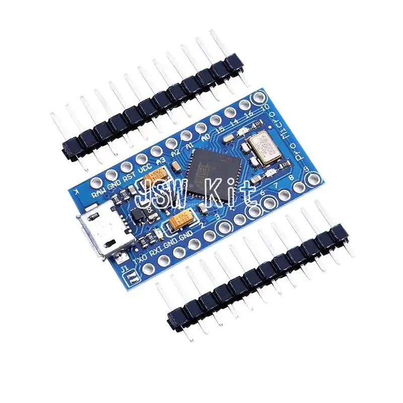 Pro Micro ATmega32U4 5V 16MHz Original Chip Replace ATmega328 for Arduino Pro Mini with 2 Row Pin Header for Leonardo UNO R3