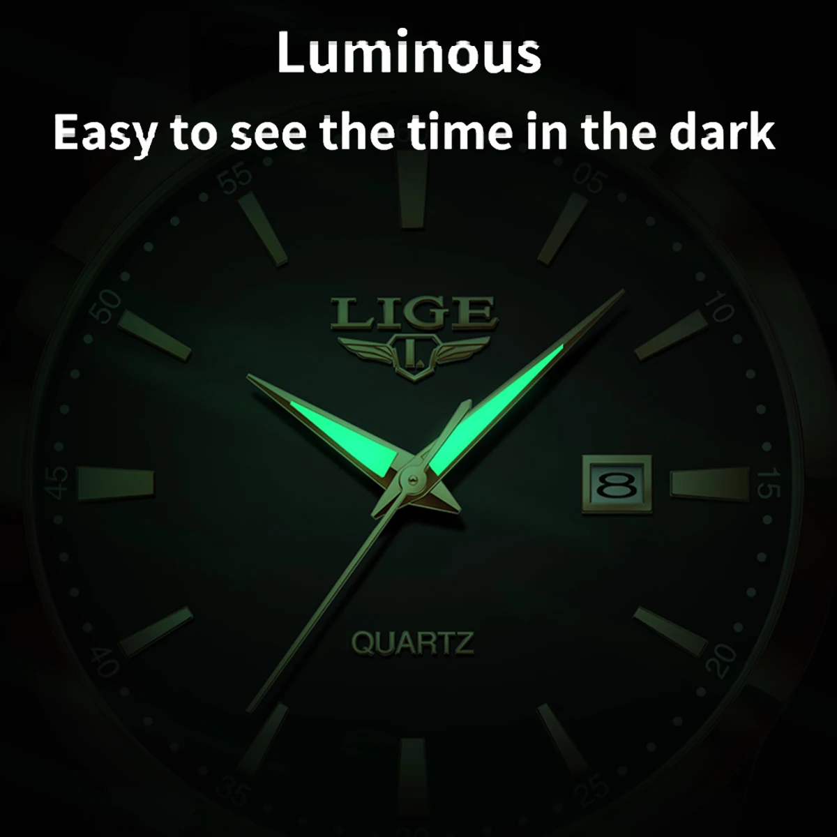 LIGE, nuevo Reloj de lujo para hombre, Reloj de pulsera militar de cuero para hombre, Reloj de cuarzo, Reloj luminoso resistente al agua con fecha y semana, relojes para hombre, Reloj + caja