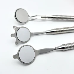 Dental Mouth Mirror High Quality Anti-Fog Rhodium Mirrors Reflectors with Handle Double Sided Reuse