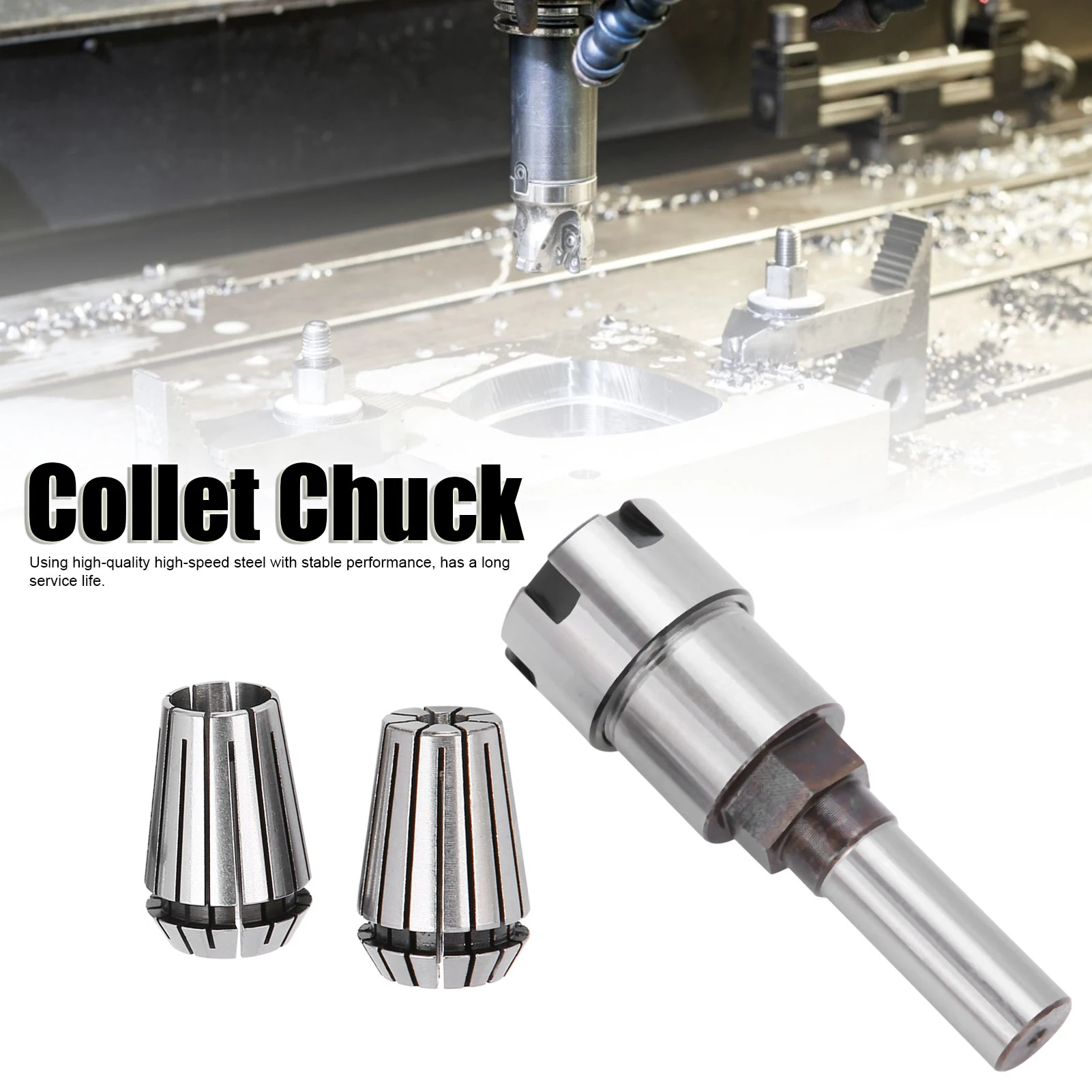 

Цанговый патрон Фреза (6,5 мм + 13 мм) + удлинитель 1/2 хвостовика Токарный станок с ЧПУ Инструмент Токарный станок с ЧПУ Цанговый токарный патрон