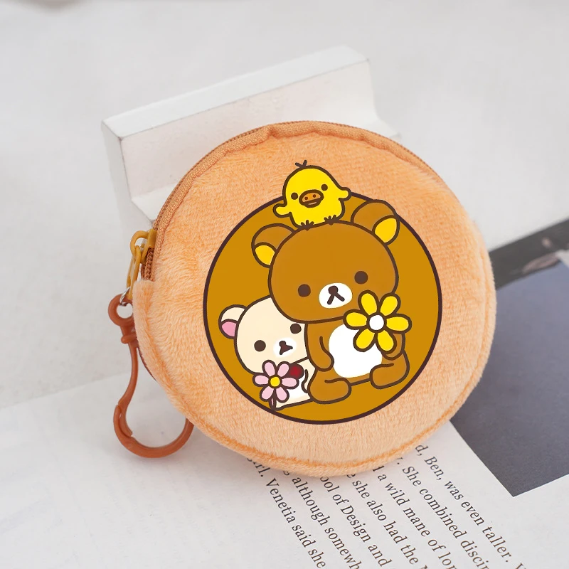 

Rilakkuma Cute Coin Purse Easy Bear Cartoon Key Card Storage Money Bag Children Kawaii Mini Pouch Portable Clutch Bag Kids Gifts