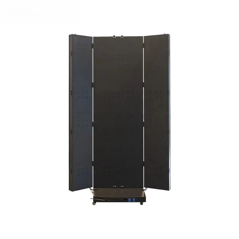 Three Panel LED Poster Signage 1280x1920mm Portable Folding Display for Shops Trade Shows and Business Promotion HD shi
