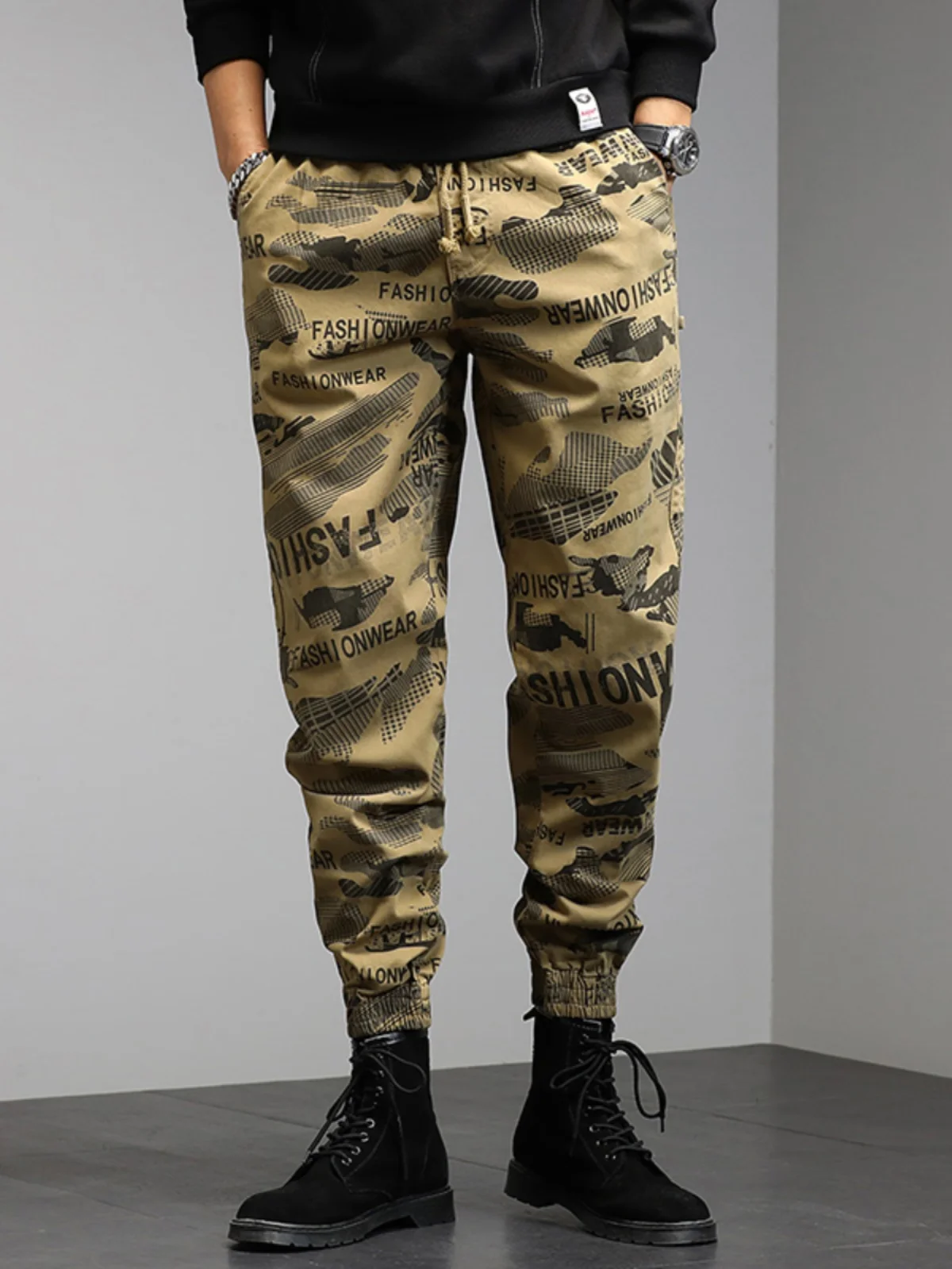 

American Sle Workwear Pants Men's Camouflage Print Trousers Haome Loose Function Trendy Brand Spring Autumn Casual Harla...