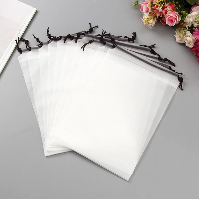 Drawstring Travel Transparent Cases Clothes Toiletries Storage Bag Box Luggage Towel Suitcase Pouch Bra Underwear Organizer