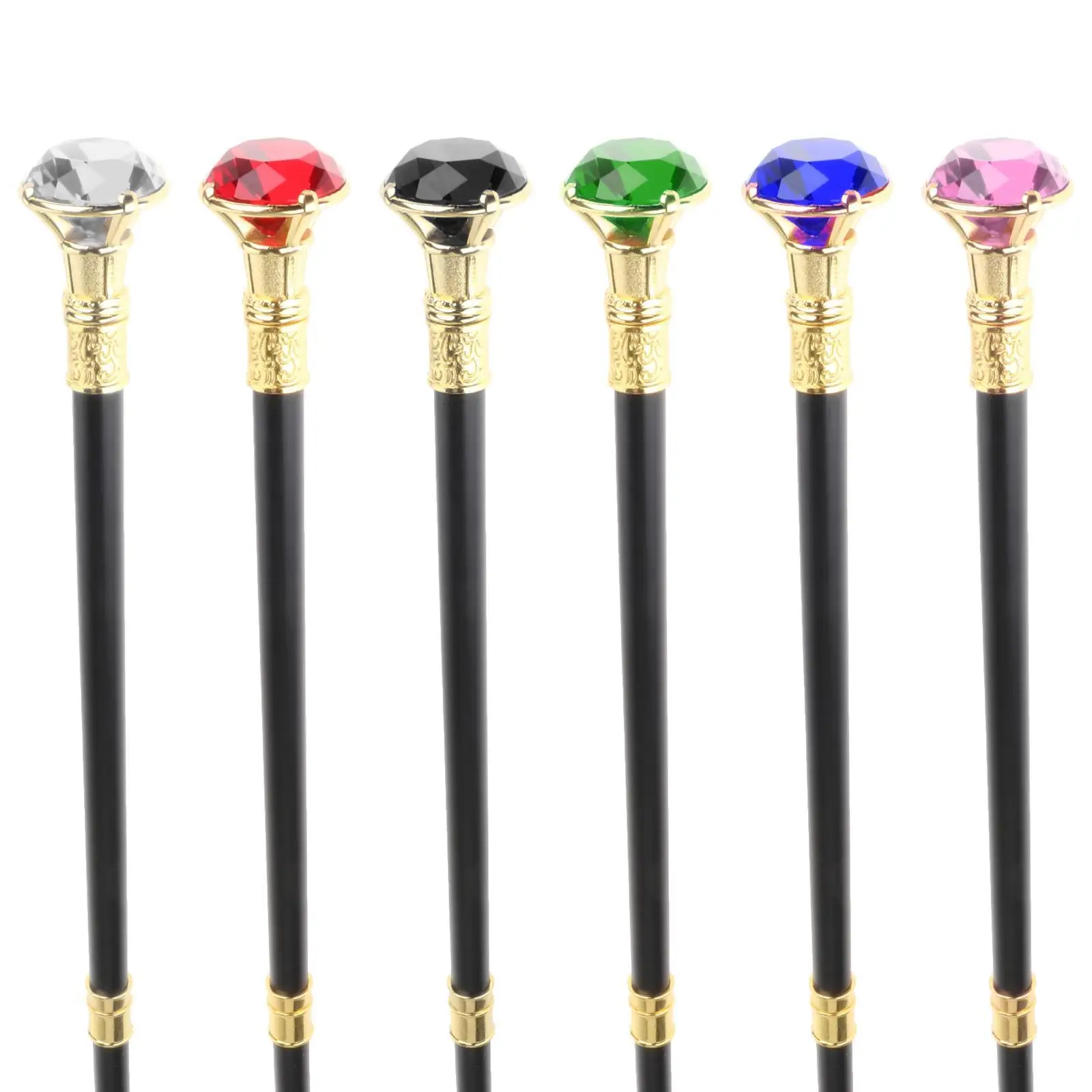 

Walking Sticks Elegant Prop Costume Accessories Diamond Crystal Handle