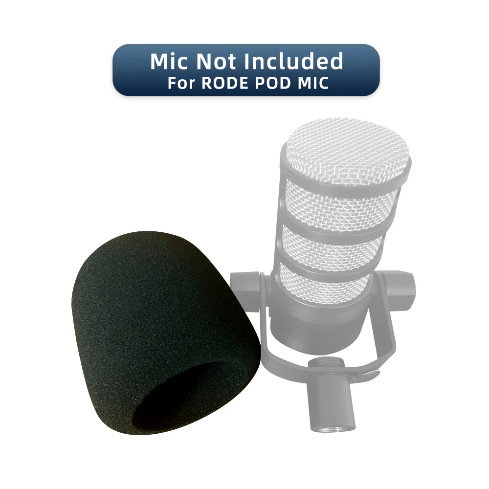 Pop Filter Dead Cat Mic Schwamm Druck deckt Mikrofon Windschutz scheibe Logo Schaum TV-Stationen Reporter Interview für Rode Pod Mikrofon