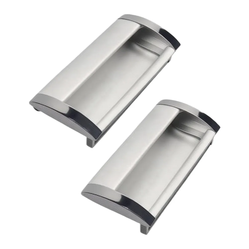 Recessed Aluminum Drawer Handle for Finger Pull Installation on Flat Cabinets and Storage Compartments 106mm Length