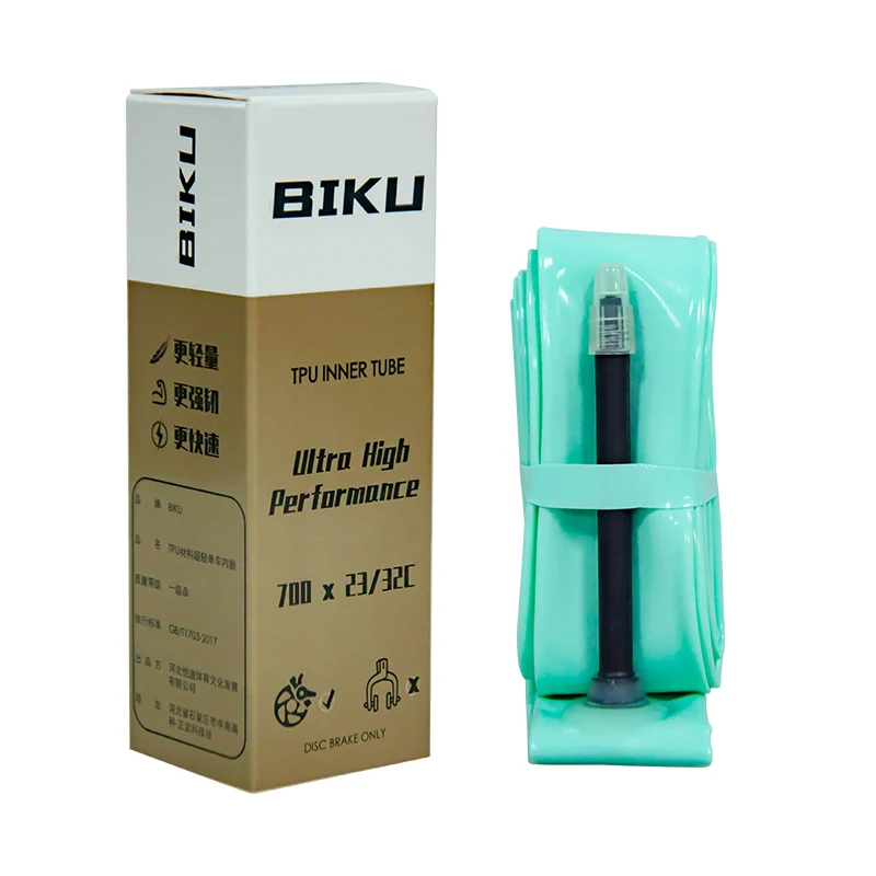BIKU Ultralight TPU Fiets Binnenband 700C 700x23 25 28 32C Road Fiets TPU Materiaal Band 60mm 80mm Lengte Franse Ventiel