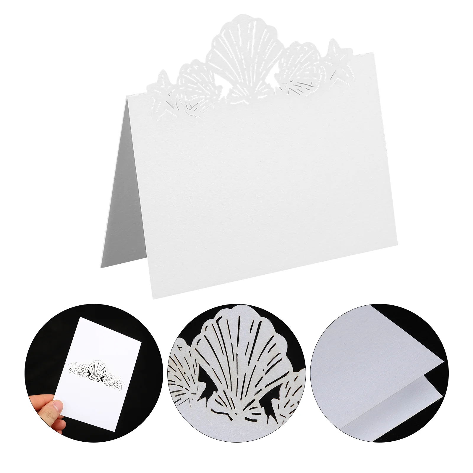 50 Pcs Seat Card Communion Details for Guests Memories Wedding Table Name Cards Multi-function Reserved Place European Style