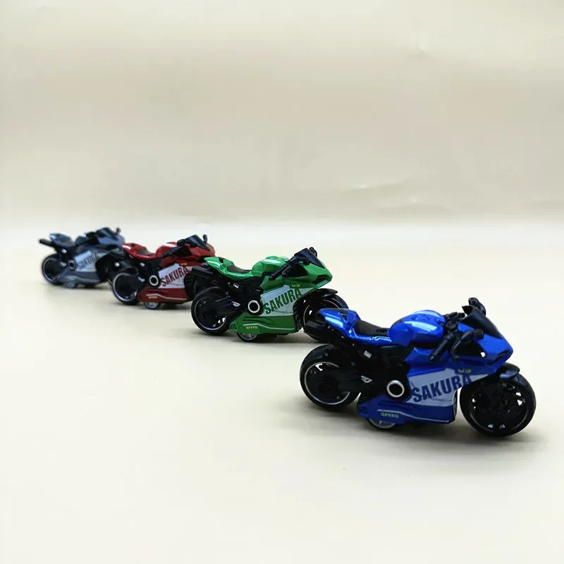 Alloy Mini Motorcycle Car Toys Metal Sakura-V2 Pull Back Speed Motorbike Collection Racing Vehicle Figures For Kids Adults Gift