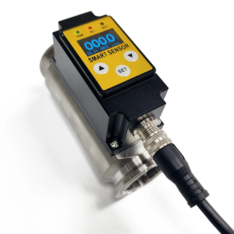 

High Accuracy DN32 Stainless Steel Digital Turbine Flow Meter Clamp Type for Water Oil OEM Supported for Pure Water Applications