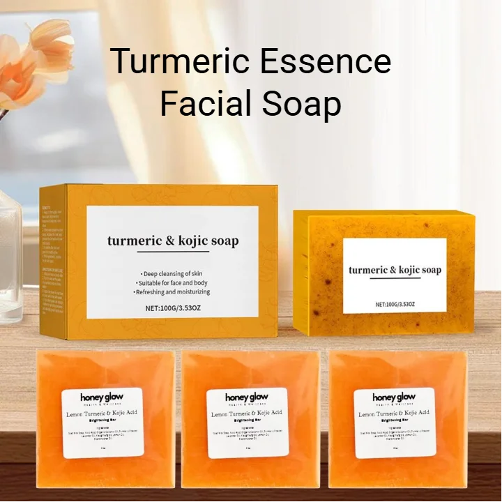 

Lemon Turmeric & Kojic Acid Handmade Soap Body And Facial Cleaning Lemon Soap Moisturizing Turmeric Soap Body Cleaning Soap