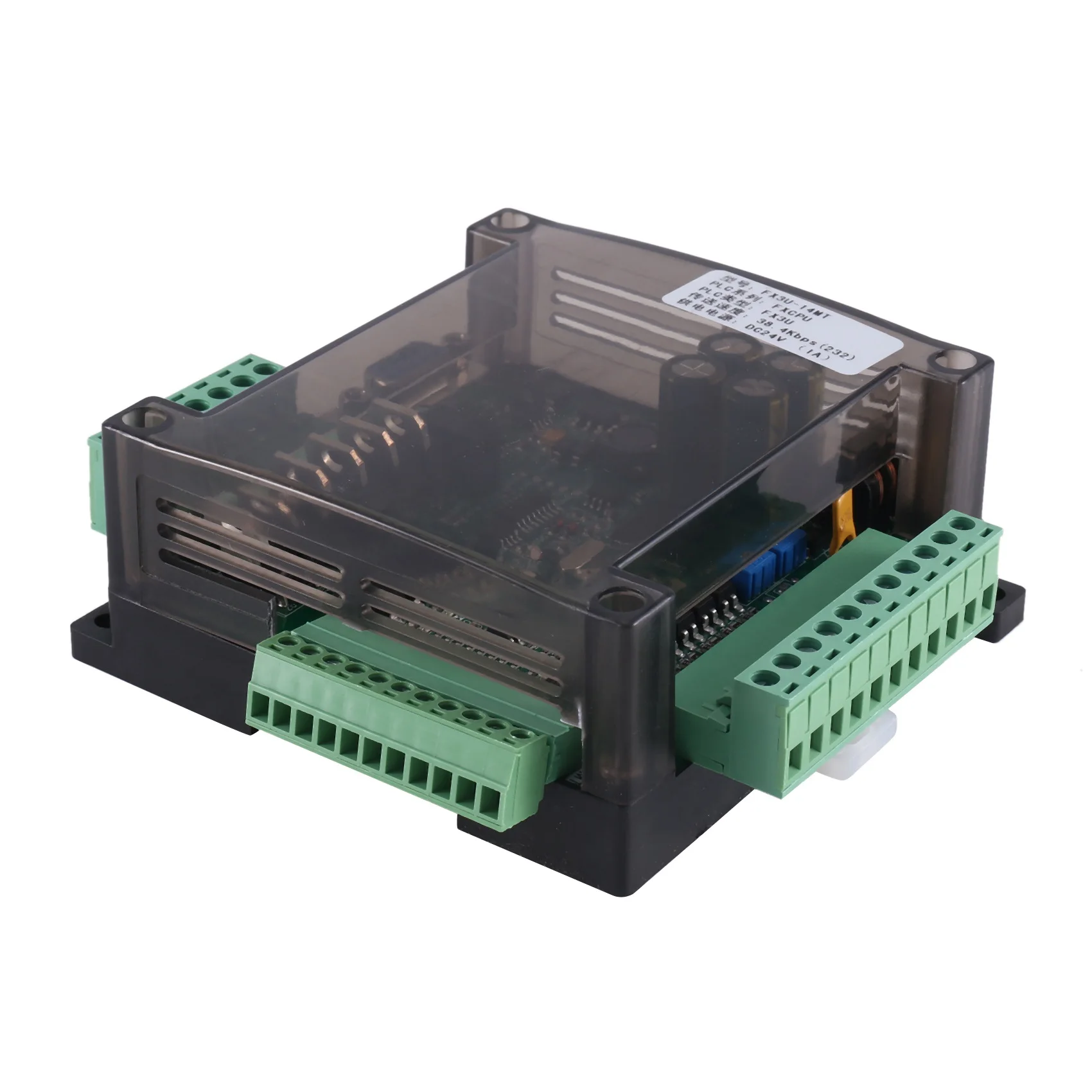 FX3U-14MT Compatible with FX1N 2N PLC Industrial Fx3U Data Register 8 in 6 Out Anolog 6AD 2DA Modbus 485(B)