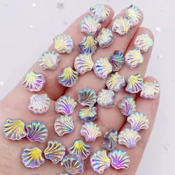 AB Resin Shiny Crystal Shell Nail Art 100PCS Manicure Gem Clothing Rhinestone Appliques Scrapbook DIY Accessories Decor SL620