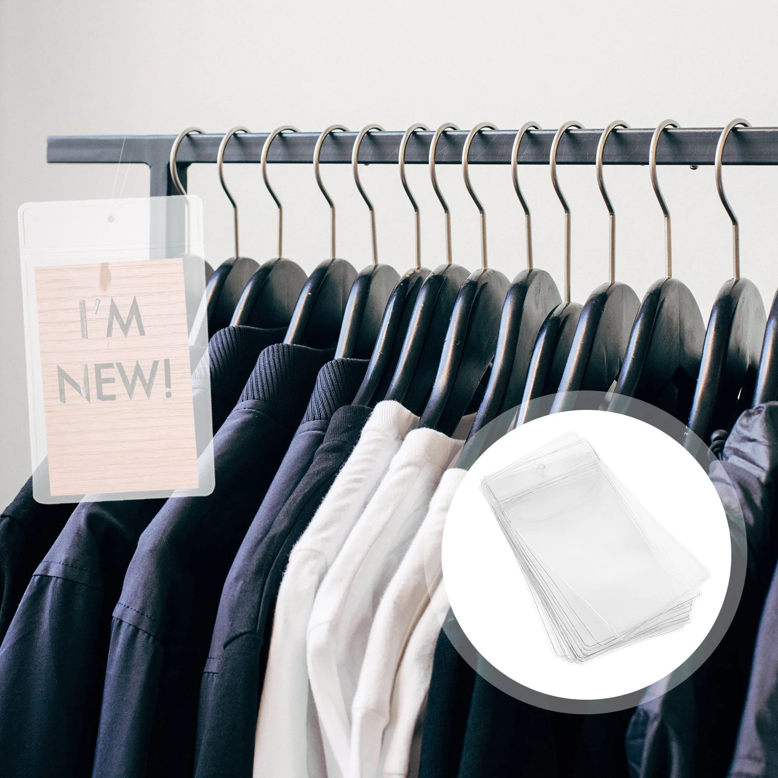 12 قطعة أكمام بطاقات الفهرس قابلة لإعادة الاستخدام جيوب بطاقة عملية لمكتب المدرسة مستودع التسمية يغطي مؤشر التسمية يغطي #2