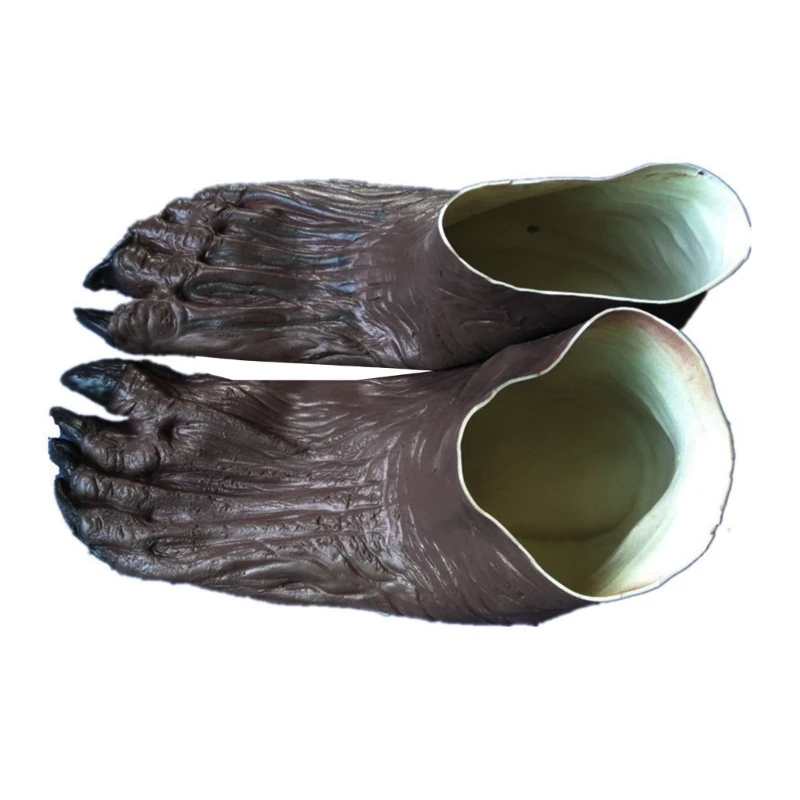 Teenagers Halloween Mittens Simulation Paw Foot Cover for Cosplay