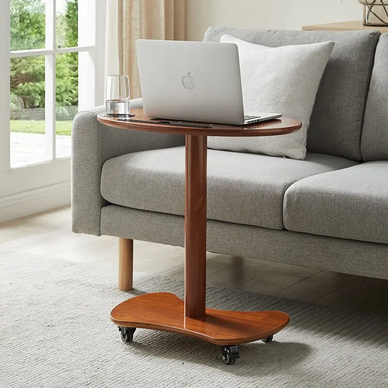 High Wheels Side Table Bedroom Minimalist Standing White Modern Moving Coffee Tables Living Room Couchtisch Trendy Furniture
