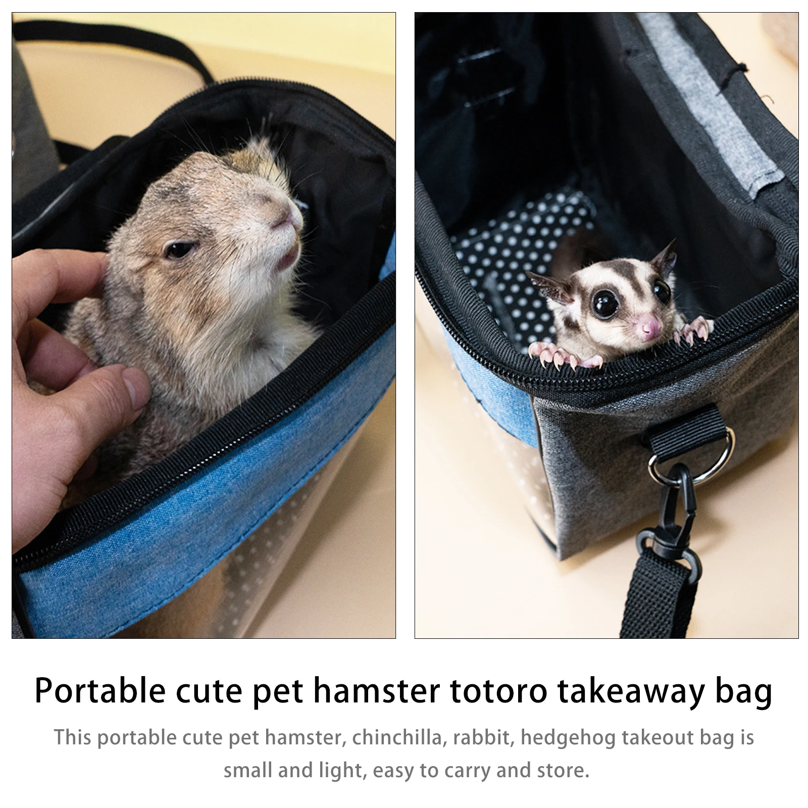 

1Pcs Small Animal Carrier Bag Portable Hamster Hedgehog Chinchilla Outdoor Handbag for Pet Travel and Adventure Use