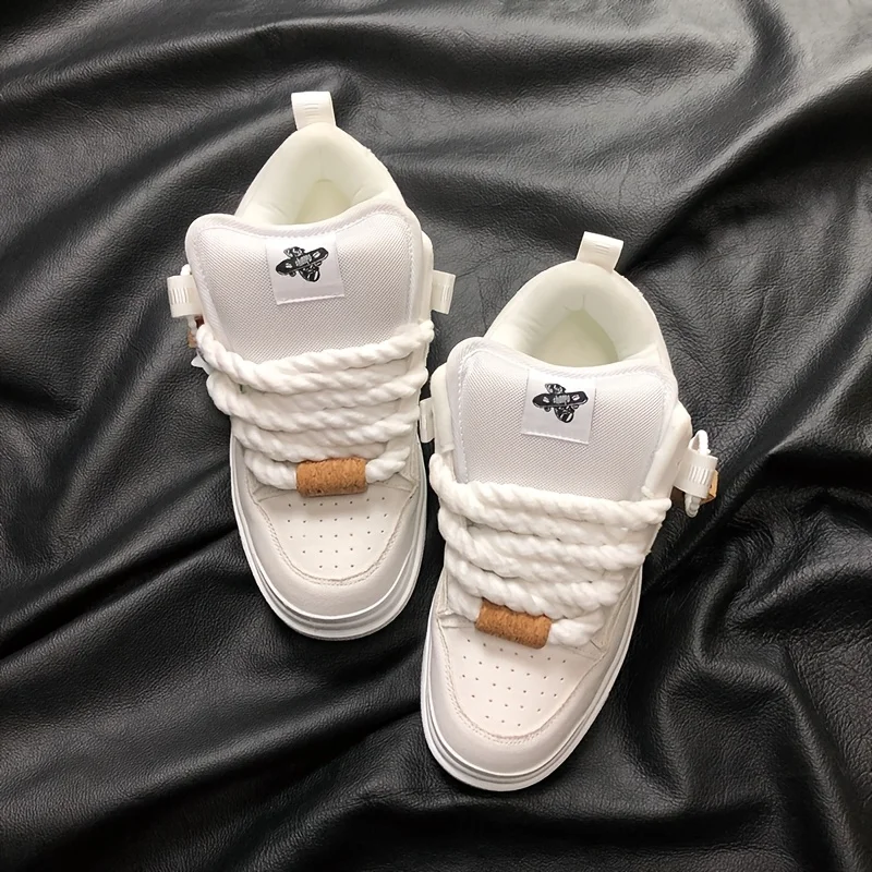 

White Sneakers That Can Be Worn in All Seasons, Trendy White Loafers, Large Size Shoes, Men's Casual Shoes, Breathable and Versatile Casual Sneakers