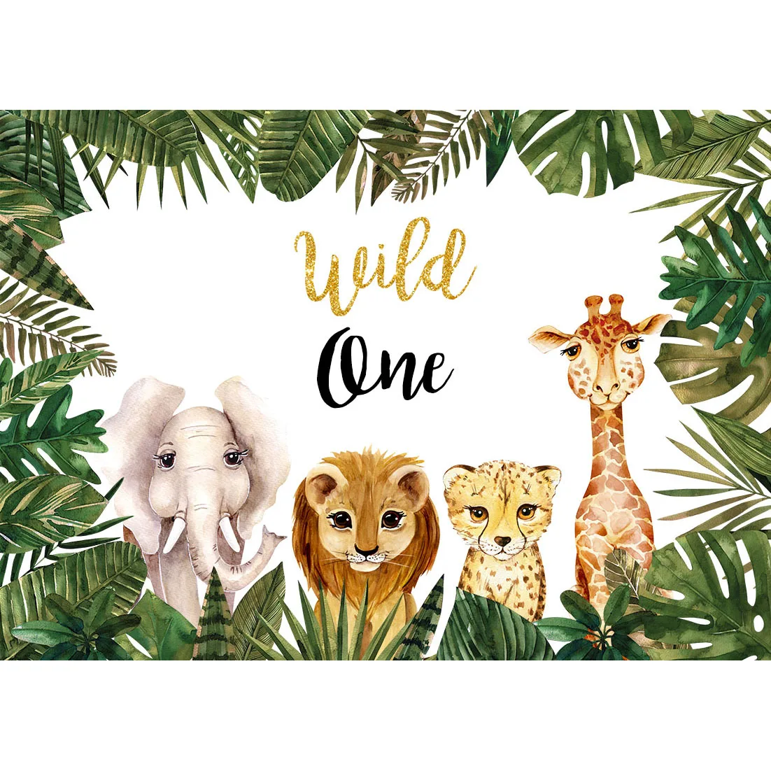 Safari festa de aniversário fundo floresta selva dos desenhos animados animal decoração do chuveiro do bebê criança banner personalizado pano de fundo photozone photocall