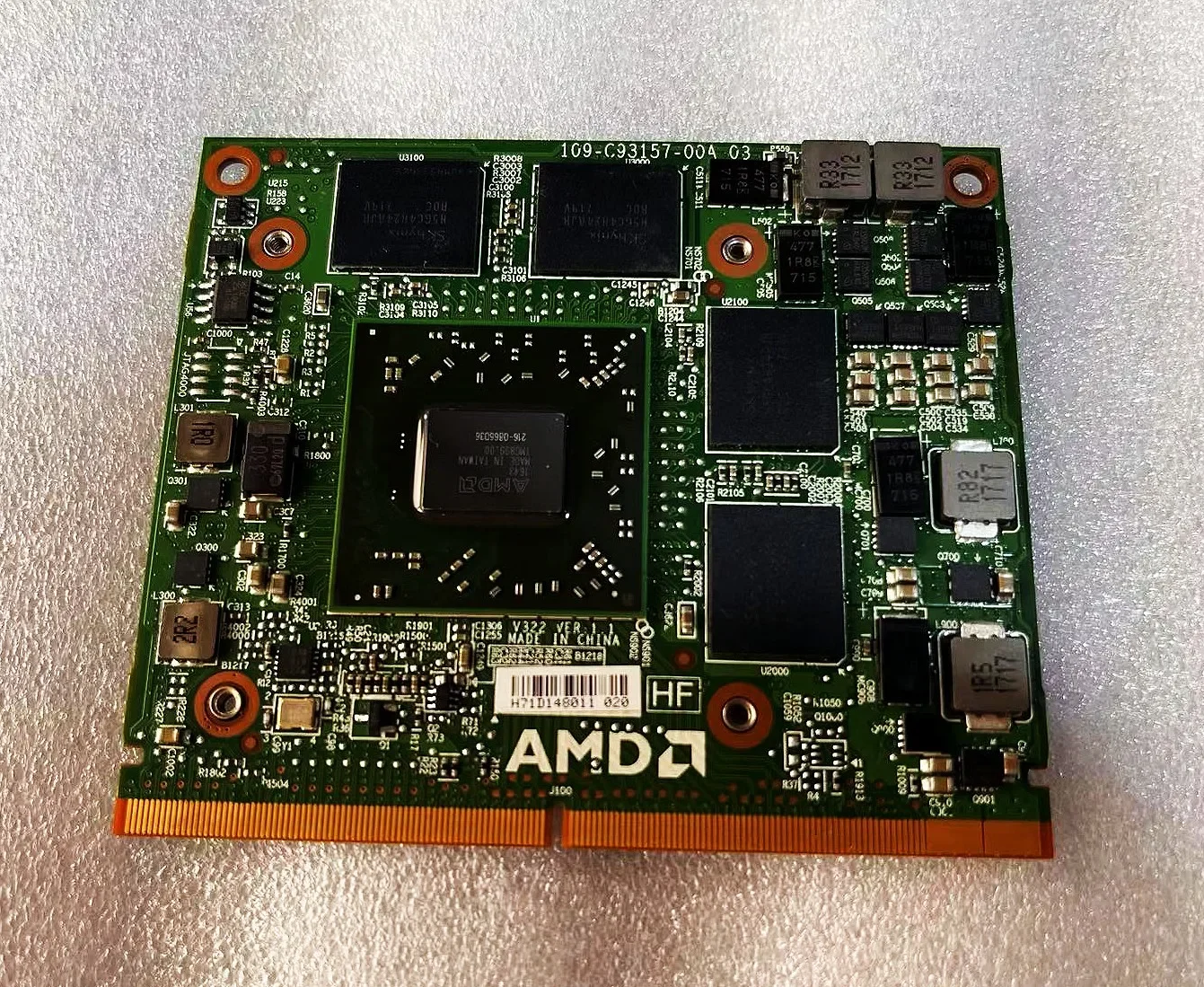 Firepro W5170M Video Graphics Card, X Support, 2 Gb, 216-0866036, for Hp Zbook 15 G3, Dell Precision 7510/7520, 100%