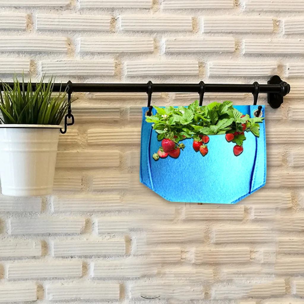 1pc Vertical Hanging Wall Planter Living Wall Feltcloth Growing Container Bags Hogar JardíN Fast Shipping