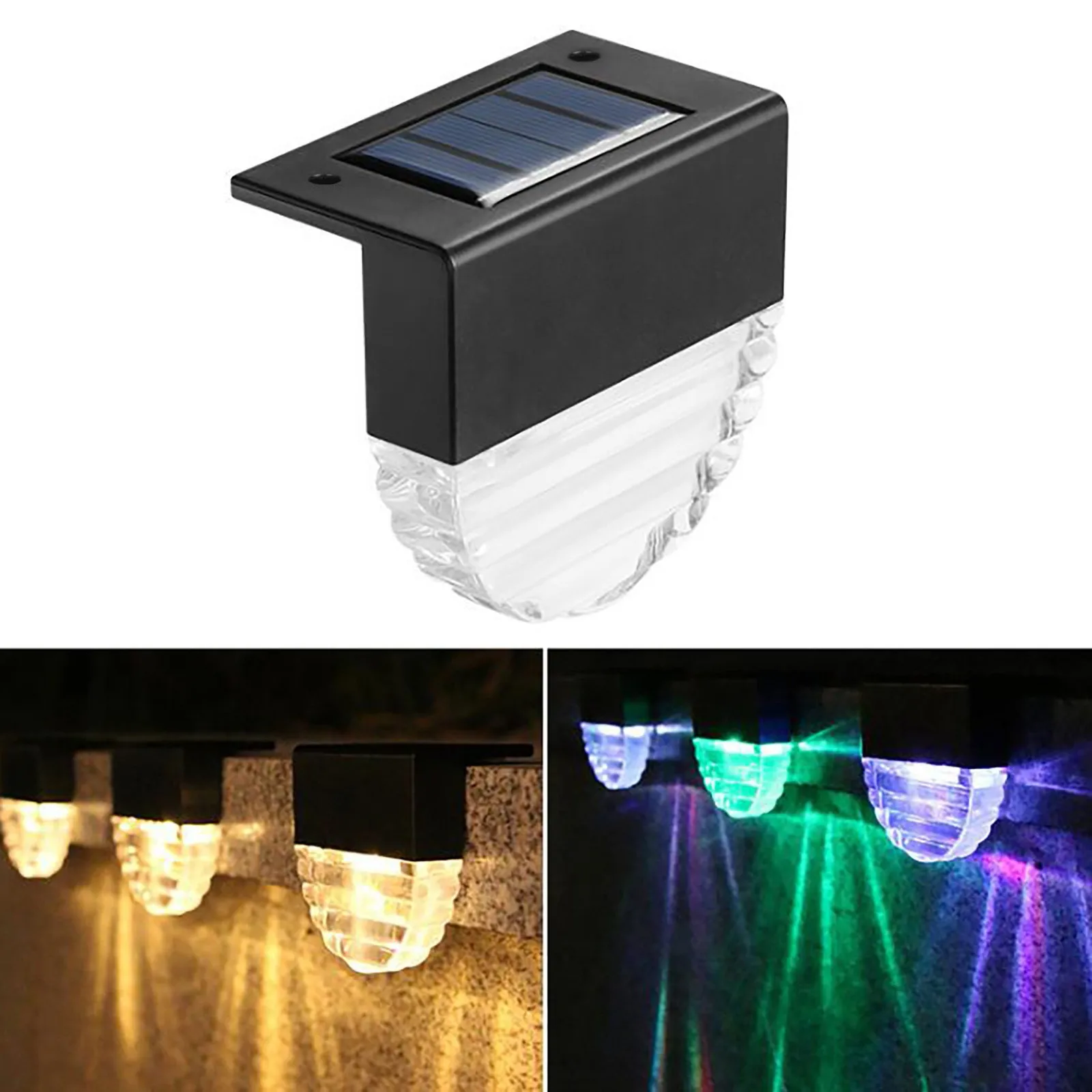 Outdoor Solar Waterproof Led Light Solar Fence Light Hot Sal Waterproof Outdoor Lamp Bestseller Color Changing Deck Lights T1