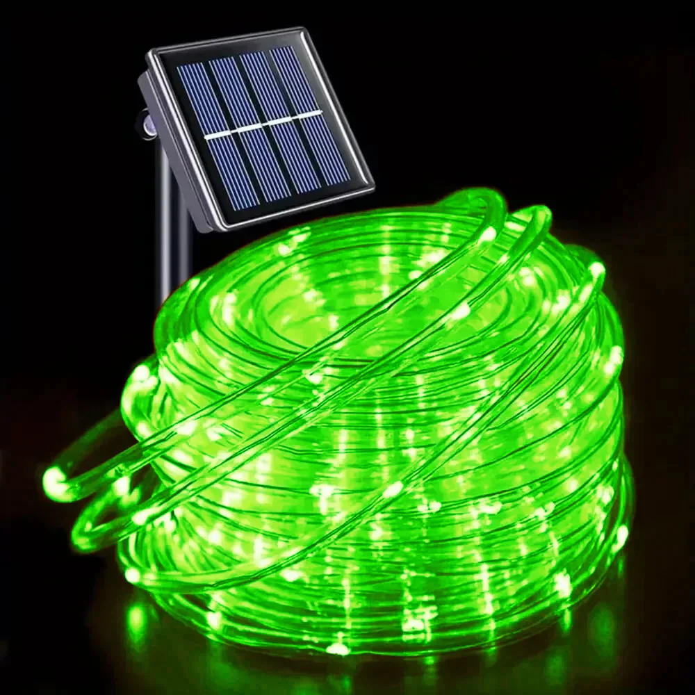 OKAL RED EAST Outdoor Solar Rohr Seil Led Licht Garten Weihnachten Dekoration Fee String Licht 32m/22M/12M/7M Hochzeit Im Freien Party Led Lampe 6