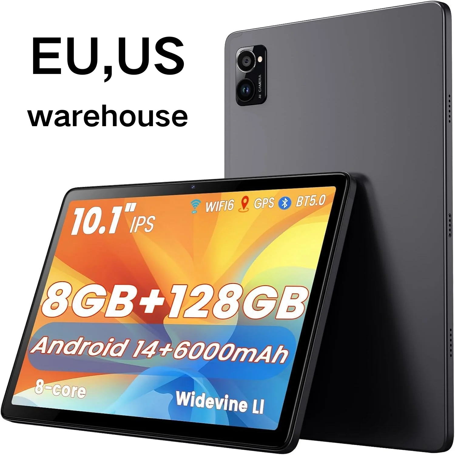 

Высокопроизводительный планшет, 10,1 дюйма, Android 14,Octa — Core, 128 ГБ ПЗУ + 1 ТБ, расширяемый, 6000 мАч, Google Play — идеально подходит для работы