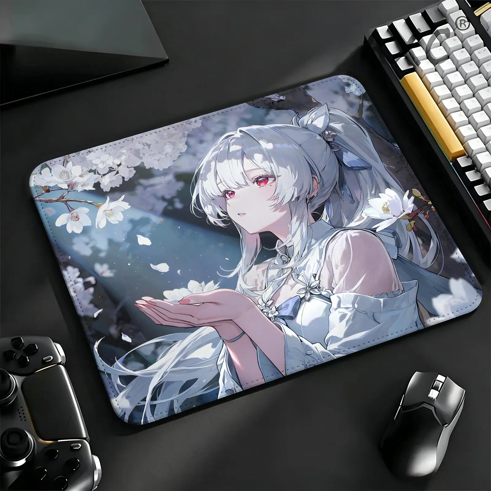 Compact Gaming Mat Reinforced Stitched Border, S/M/L Sizes Portable Laptop Desk Pad for Office & E-sports Wuthering Waves HIYUKI