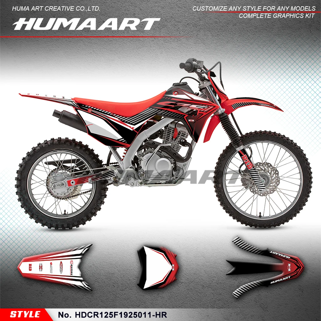 

HUMAART Adhesive Sticker Motocross Decal for Honda CRF125F CRF 125 F 2019 2020 2021 2022 2023 2024 2025, HDCR125F1925011-HR