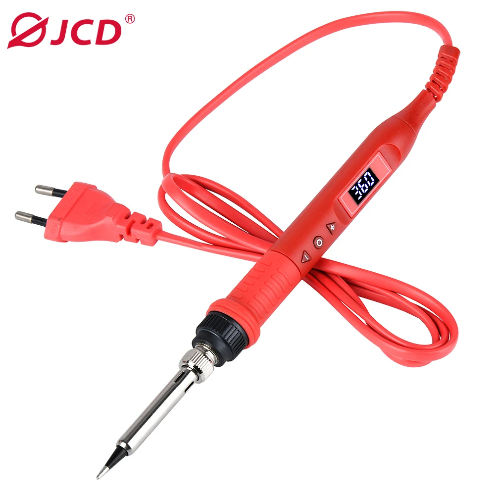 JCD 80W Digital Electric Soldering Iron Set Kit 220V 110V Temperature Adjustable LCD Display Solder Welding Iron Tool Tips 820