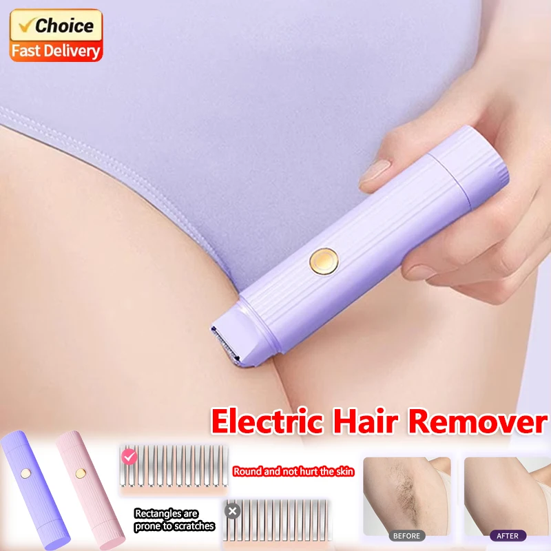 2025年新型女性用脱毛器 充電式電動デュアルヘッド脱毛器 顔・体・ビキニライン用 トラベルシェーバー