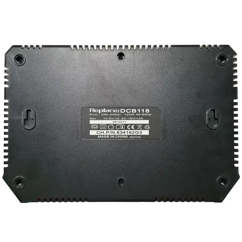 A02M-For DEWAL 10.8V/14V/18V/20V DCB118 Lithium Battery - Dual Functionality 6A Fast Charge Model DCB118 EU-PLUG