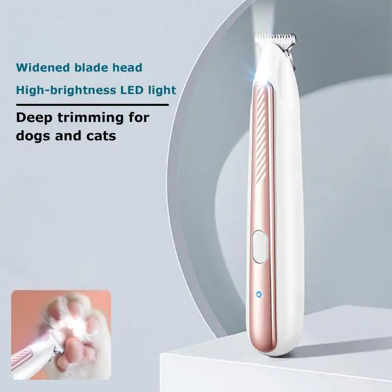 Portable LED Dog Paw Trimmer with Rechargeable Battery
