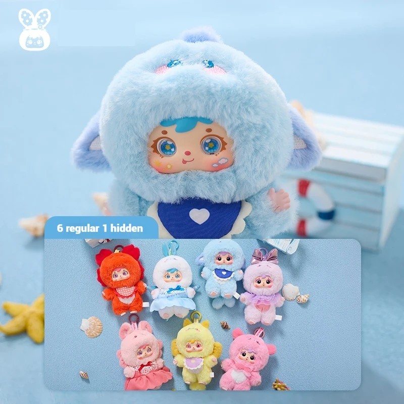

Official Edition Three Little Mao Samuel Ocean Happy Day Plush Blind Box Cute Bag Hanging Trend Doll Gift Girl Toy Send Friends