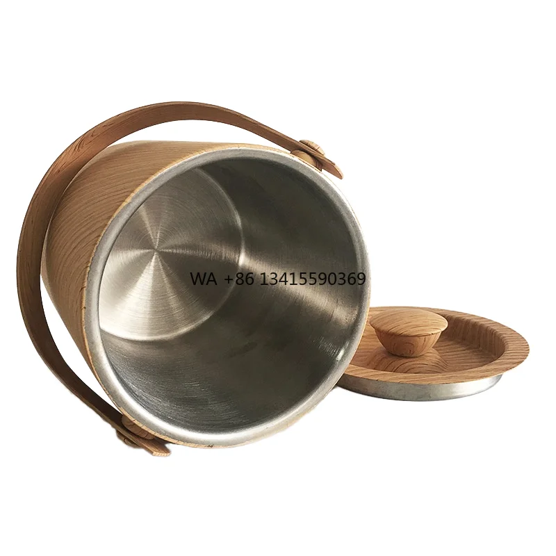 

Modern Stainless Steel Double Wall Ice Bucket with Lid Factory Wholesale Parties Bars Home Use 5L/10L Capacity Laser Logo Gift