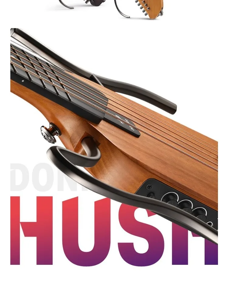 Silent Folk Electric Guitar Travel Portable Uniquely Designed Acoustic Guitar Beginner Teaching Professional Musical Instrument
