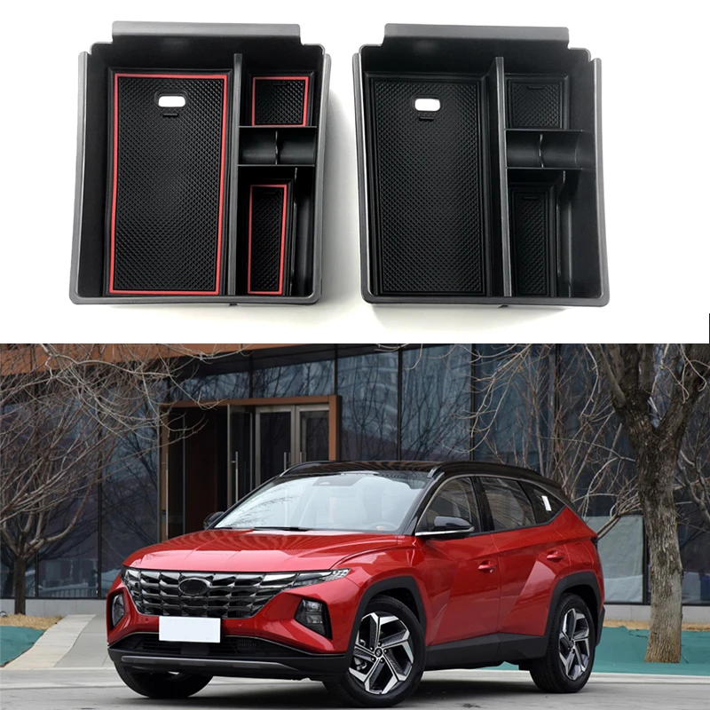 

Car Center Console Organizer Tray Car Center Armrest Storage Box Organizer Decor Accessories for Hyundai Tucson NX4 Limited 2022