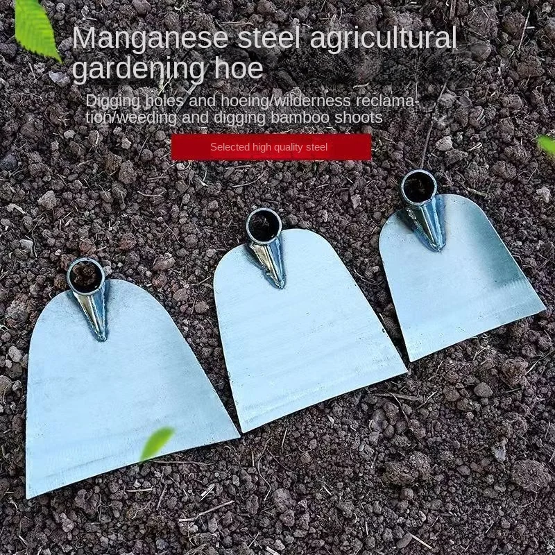 Imagem -04 - Todo o Aço Enxada Agrícola Ferramentas Agrícolas Espessadas Solo de Escavação ao ar Livre Plantio de Legumes Novo 22cm
