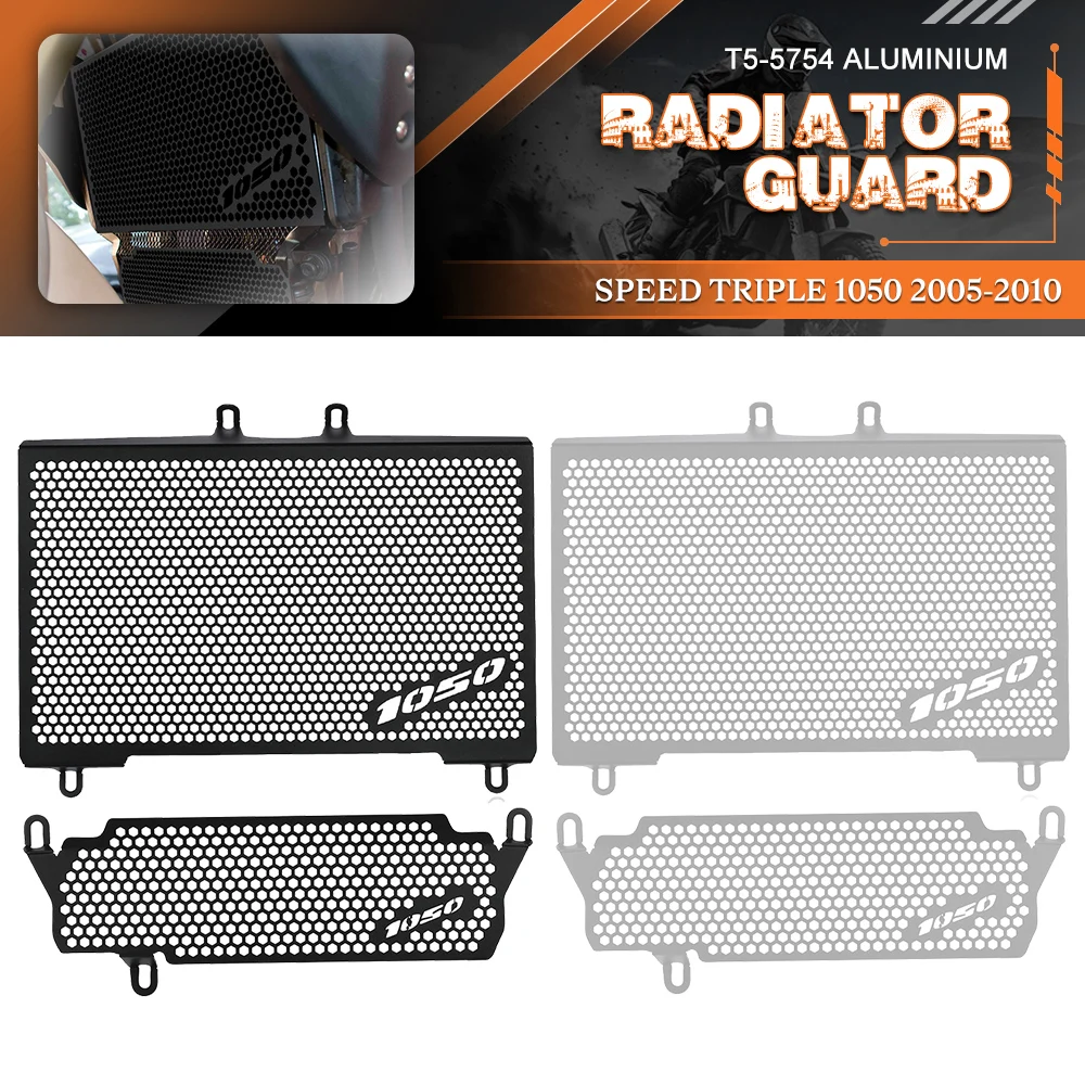 

Motorcycle Accessories High Quality Radiator Grille Guard Tank Cooler Cover FOR Speed Triple 1050 2005 2006 2007 2008 2009 2010