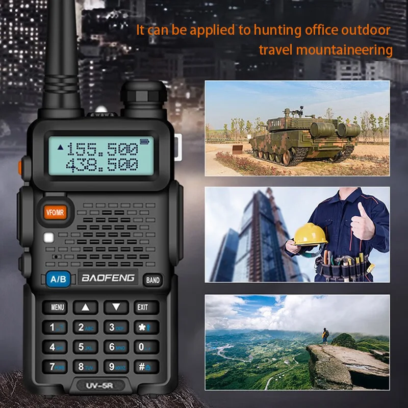 

baofeng uv 5r walkie talkie hunting radio 1-10km walkie talkie profesional comunicador 8W 5W Walkie talkies long range