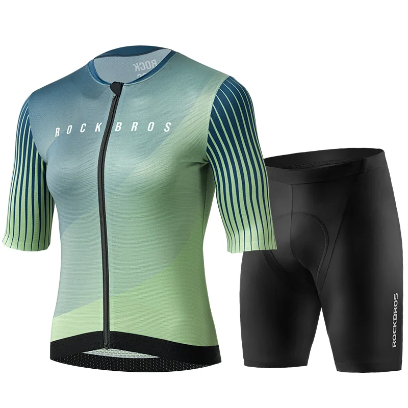 Rockbros Rad trikot Damen Kurzarm MTB Rennrad atmungsaktiv schweiß absorbierende Fahrrad Set schnell trocknende Fahrrad bekleidung