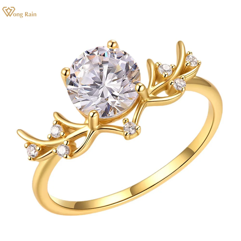 

Wong Rain 925 Sterling Silver 3EX VVS1 D Color Round Cut 7 MM Real Moissanite Diamonds Gems Engagement Women Rings Fine Jewelry