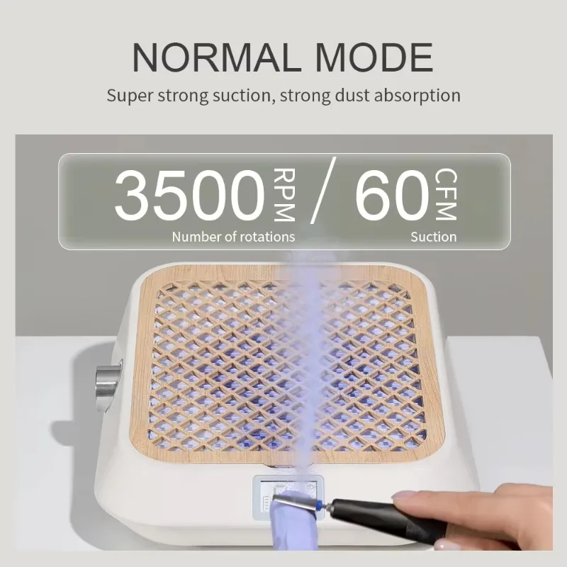 Grande aspirapolvere silenzioso per unghie Rimozione efficiente della polvere con filtro lucidante per uso in salone