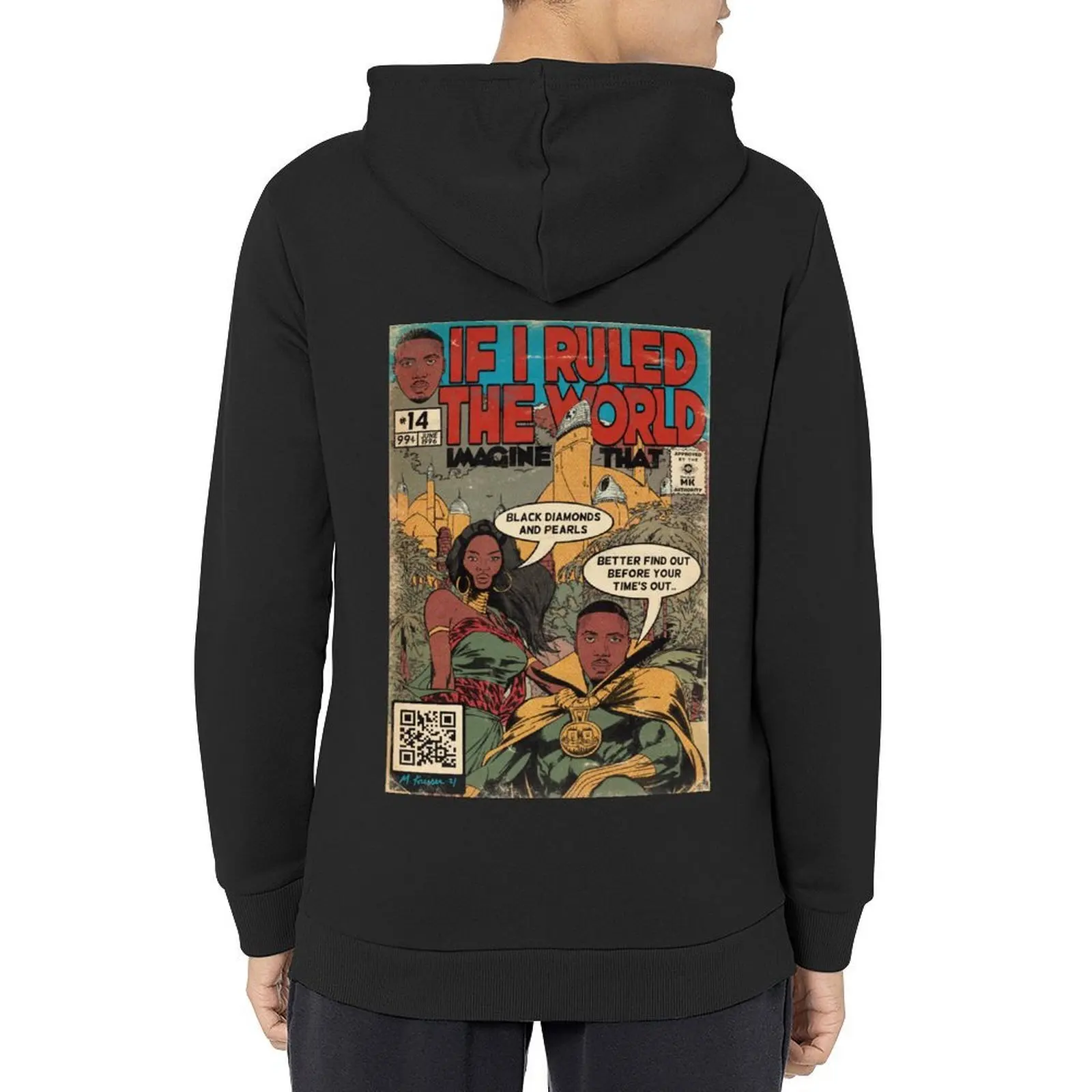 

Nas - If I Ruled The World Parody Comic Art Hoodie male clothes men's winter sweater clothes for men hoodie oversize