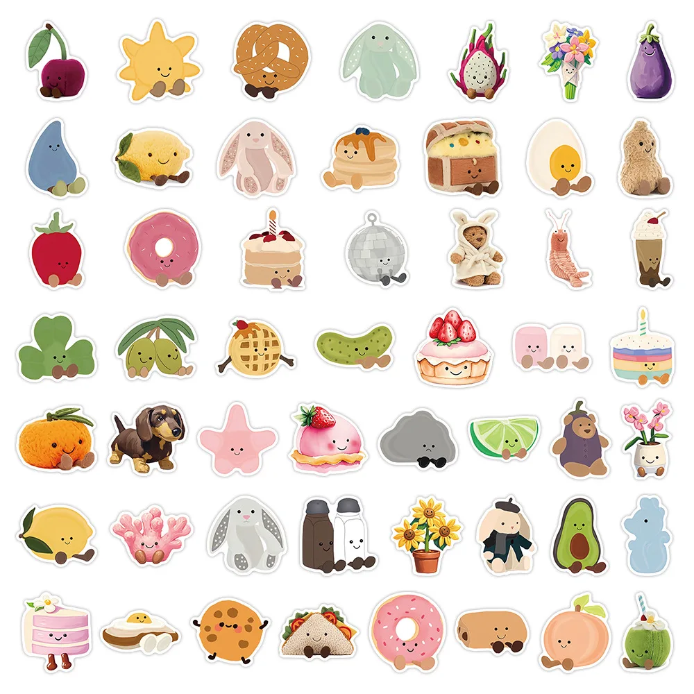 52 pezzi di cartoni animati simpatici adesivi per doodle decorazione creativa fai da te custodia per cellulare notebook tazza d'acqua adesivi regalo giocattolo