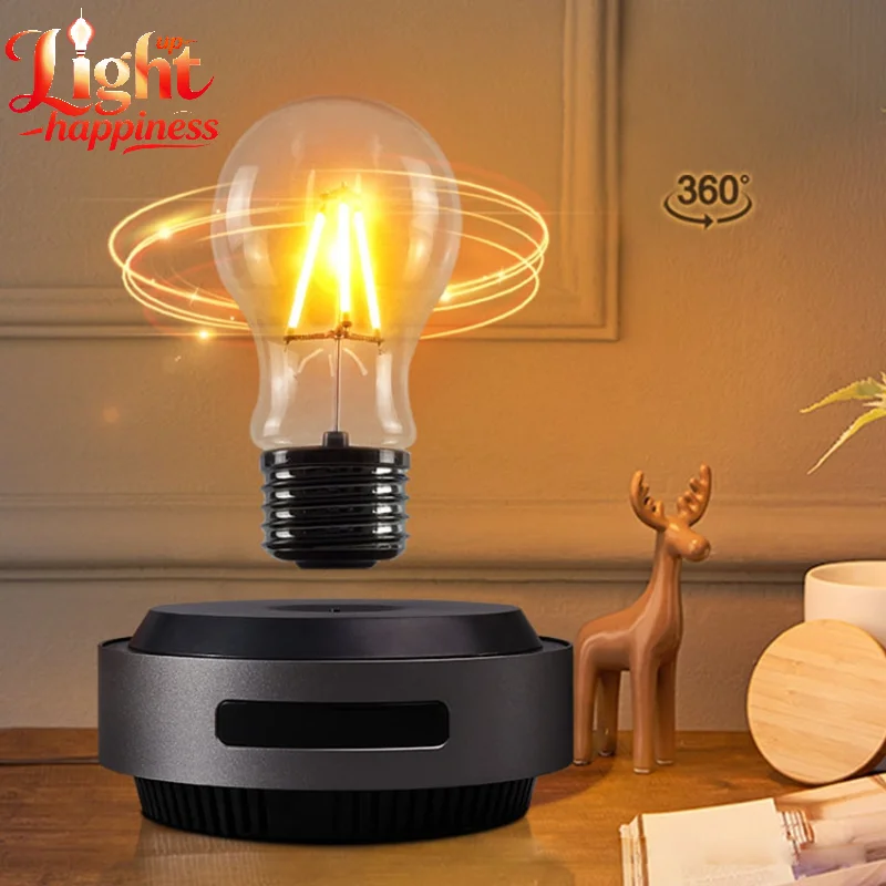 Magnetic Levitation Lamp Creativity Floating Glass LED Bulb Home Office Desk Decoration Birthday Gift Table Novelty Night Light