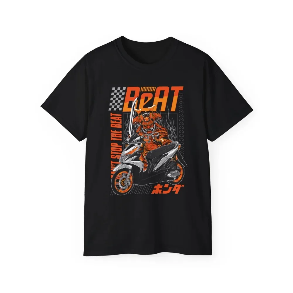 

Honda Men's and Women's T-shirt Beat Summer Cotton Short-sleeved Shirts Spring and Autumn Motorcycle Off-road Classic Logo Top